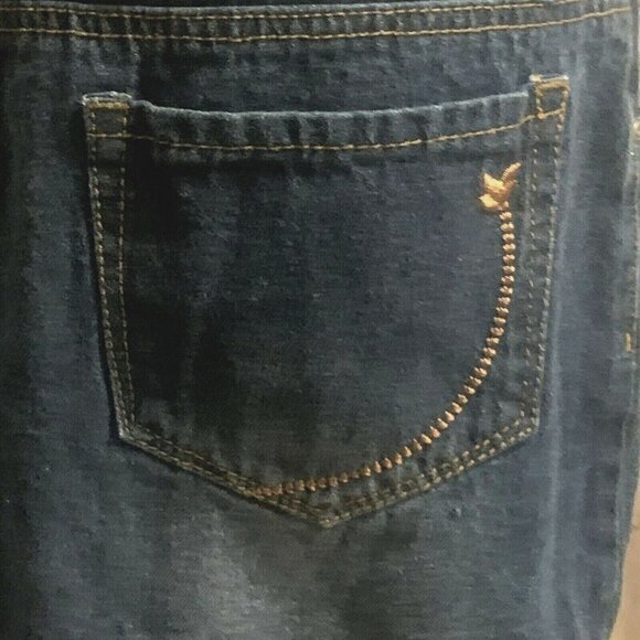 Selena Gomez Dream Out Loud Distressed Mini Jean Skirt Juniors Size 13 Blue - Picture 7 of 10